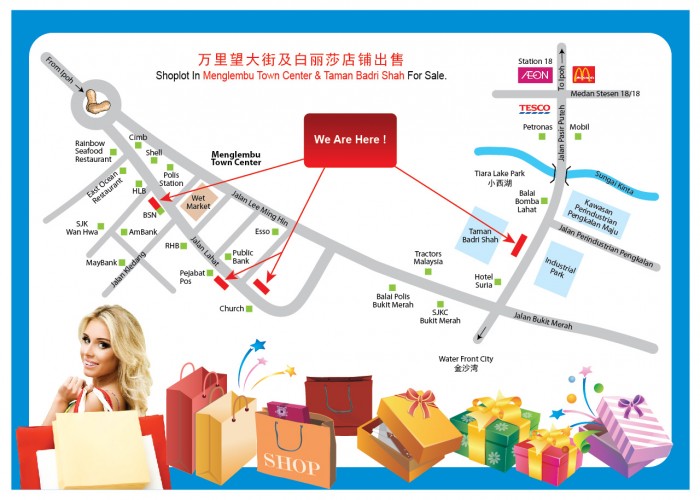 menglembu & taman badri shah shoplot map